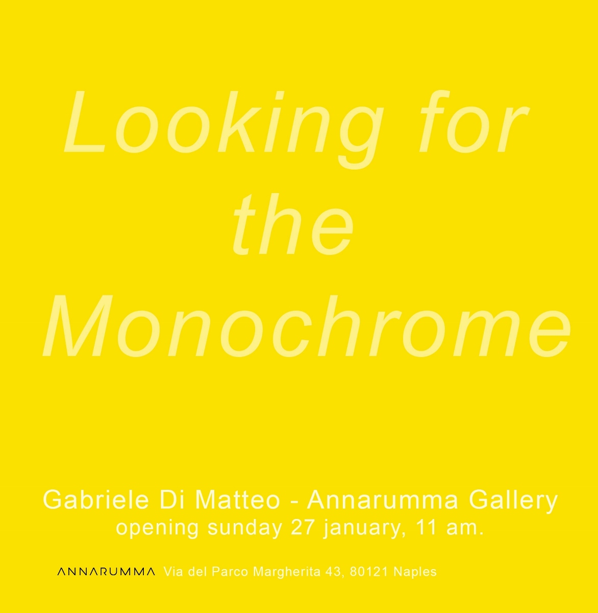 Gabriele Di Matteo – Looking for the monochrome